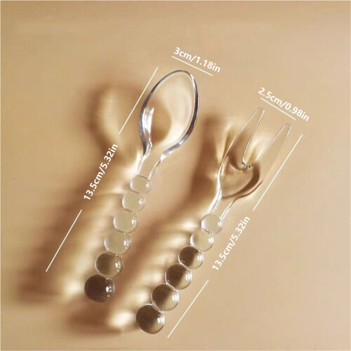 Glass Stirring Teaspoons 2 pcs 1