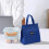 Große, isolierte Kühltasche mit Netzfach, blau 4