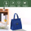 Große, isolierte Kühltasche mit Netzfach, blau 5