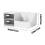 Desk Organizer with 2 Drawers and 8 Compartments White 8