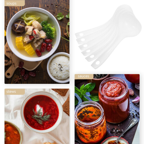 Rice Ladle Spoon White PP 6 Pieces 2
