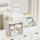 Desk Organizer with 2 Drawers and 8 Compartments White 5