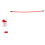 Cat Teaser Toy Santa Design Red PP Stick 8