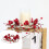 Guirlanda de galhos em formato de coração vermelho com velas e frutinhas vermelhas, 30 cm (12 polegadas) 2