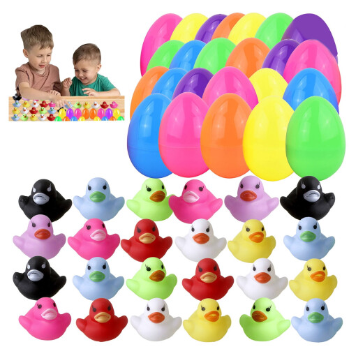 Prefilled Easter Eggs with Rubber Toys 48/24/12 Pcs 1