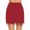 Women's Solid Skorts with Pockets Red XL 6