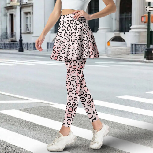 Leopardprint sorte lyserøde dameshorts 1 par 1