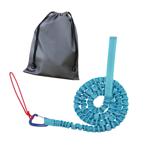 Bike Bungee Tow Rope Durable Nylon Elastic Leash Blue 2
