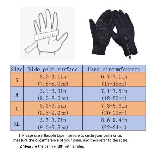 Winterhandschoenen Waterdicht Winddicht Touchscreen Zwart M