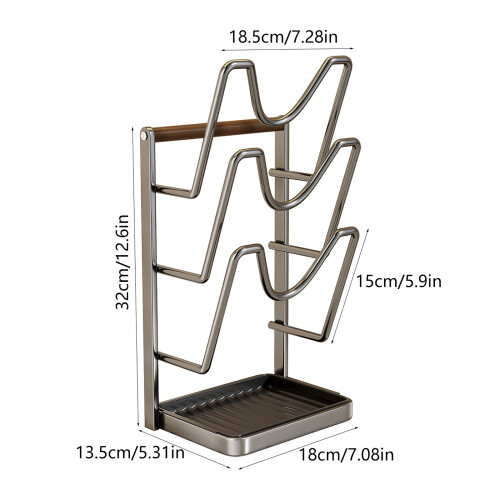 Soporte estable para tapas con base antideslizante 2