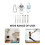 Stainless Steel Swing Fixing Hook Set Silver 1 Set 7