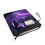 Purple galaxy butterflies polyester zipper pouch with handle 3