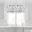 Kitchen Valance Spring Leaf Design Black White Grey 54x18 3