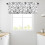 Kitchen Valance Spring Leaf Design Black White Grey 54x18 4