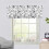 Kitchen Valance Spring Leaf Design Black White Grey 54x18 5
