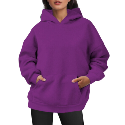 Women's Soft Casual Hooded Sweatshirt Lightweight Pullover 1 1