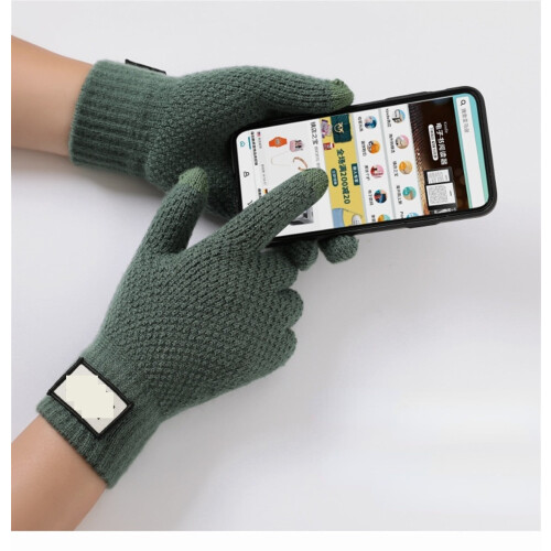 Winter Knitted Full-Finger Gloves Touch-Screen Compatible 2