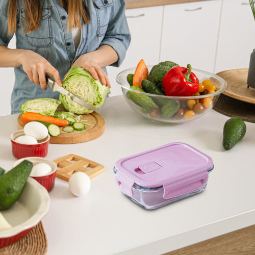 Glass Food Storage Container with Lid 370 ml 1