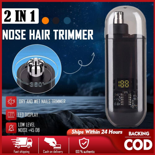 LED Display Rechargeable Nose and Ear Trimmer IPX7 1