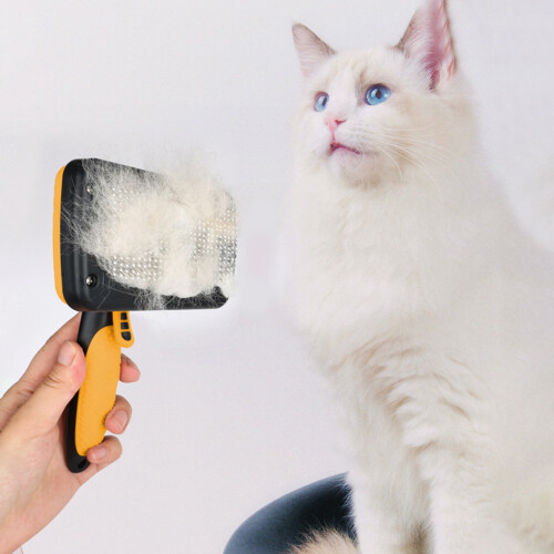 Self-Cleaning Cat Brush for Shedding and Detangling 1