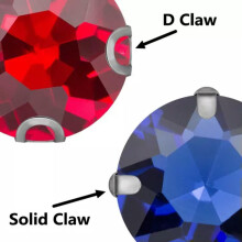 Glass Crystal Rhinestones Round Flat Back Claw Cup Beads