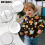 Hanorac cu volane pentru fete, model Maple Leaf Pumpkin Fall 6