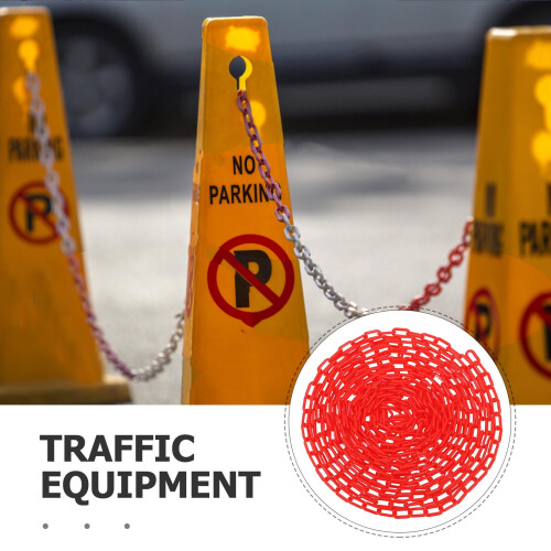 Red Plastic Chain Links for Crowd Control and Safety 2