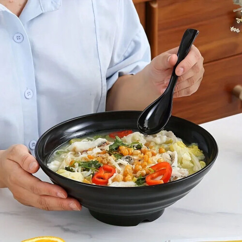 Plastic Ramen Bowl Anti-Slip Solid Color 1 pc 1