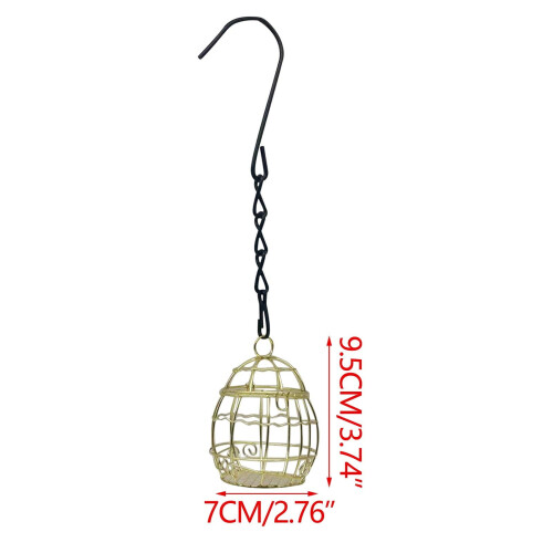 Wrought Iron Birdcage Feeder with Transparent Window 2