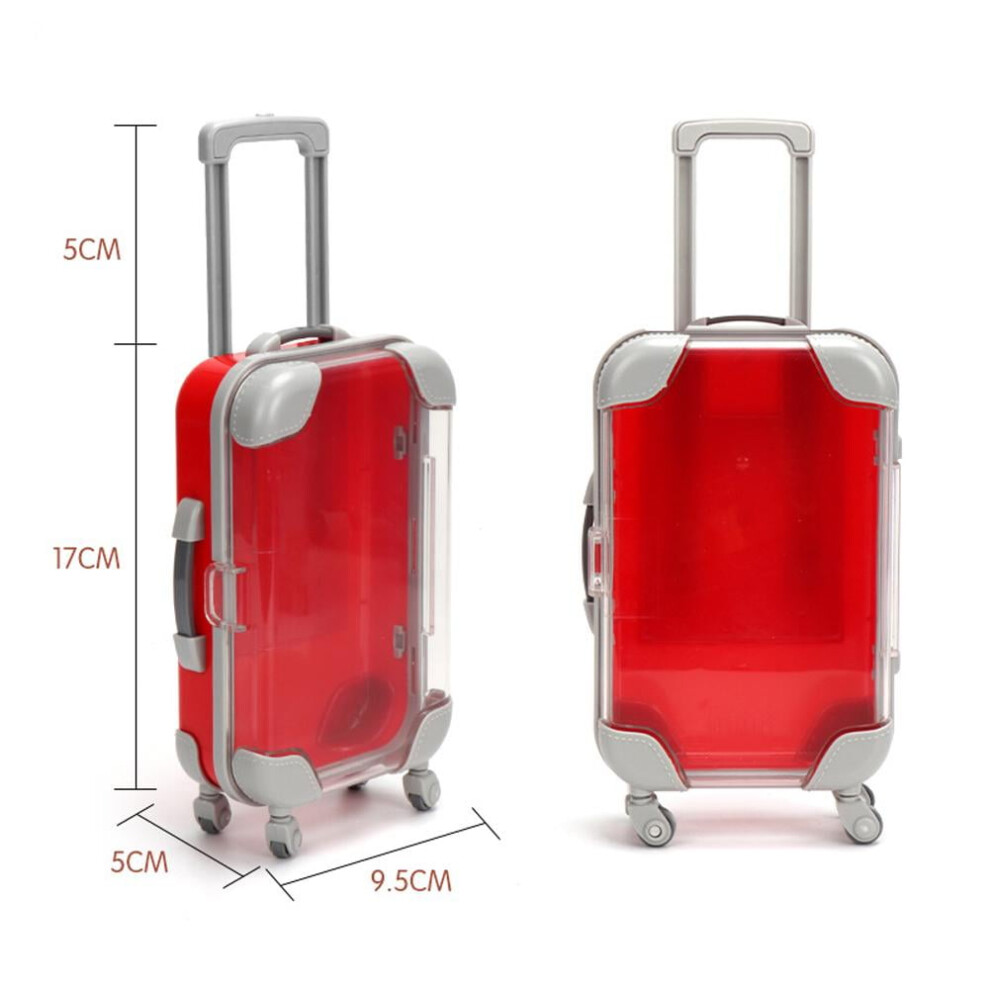 Mini portable suitcase storage box for cosmetics