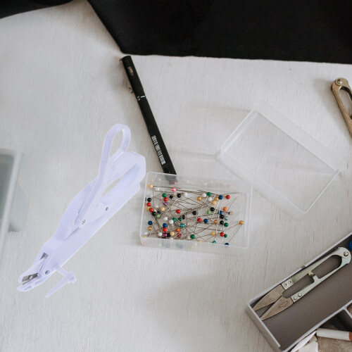 Electric Scissors Fabric Cutting Safety Lock White Plastic 1