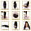 Perruque en cheveux humains Deep Wave Lace Front, densité 180 8