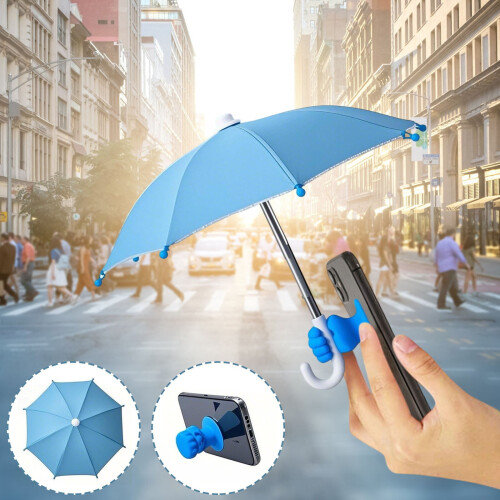 Mini parapluie pour téléphone avec support à ventouse réglable (1 pièce) 1