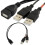 Καλώδιο διαχωριστή USB2.0Y για φόρτιση και συγχρονισμό δεδομένων 28AWG 2