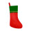 Christmas Stocking Red Green Gold Trim Felt 6PC 8