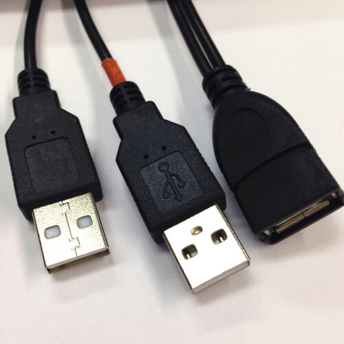 Καλώδιο διαχωριστή USB2.0Y για φόρτιση και συγχρονισμό δεδομένων 28AWG 2
