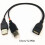 Καλώδιο διαχωριστή USB2.0Y για φόρτιση και συγχρονισμό δεδομένων 28AWG 6