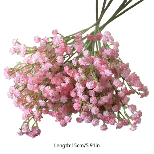 Haarclips met kunstbloemen van gipskruid, 12 stuks 1
