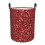 Red Love Hearts Print Laundry Hamper Large Foldable 8