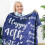 40th Birthday Blanket for Men Navy 60x80 inch 3