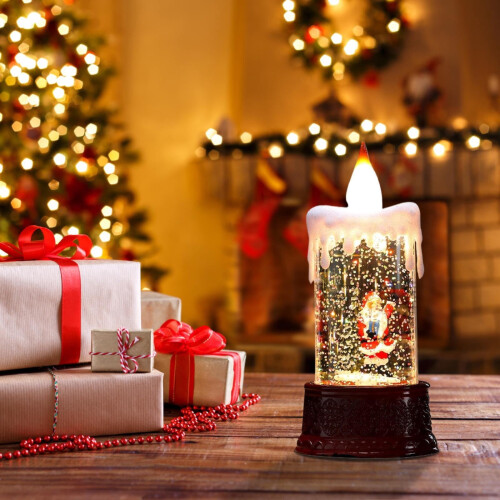 Christmas Water Globe Lamp with Snow Effect 1