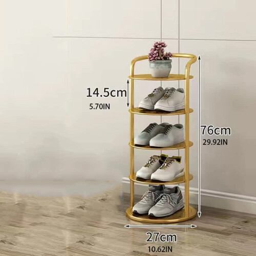 Étagère à chaussures verticale à 5 niveaux en fer blanc 2