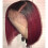 Schwarze, glatte Kunsthaarperücke mit Lace-Front, 200 % Dichte 2