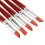 Red Rubber Tip Sculpting Brushes for Clay Pottery 5 pcs 4