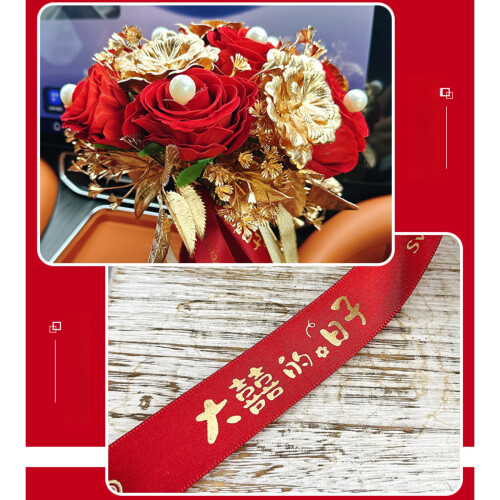 Artificial Rose Wedding Bouquet Round Throw Toss Bunch 2