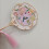 Hand Mirror Hummingbird Embossed Metal 1pc 4