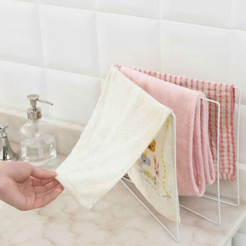 Hand Towel Holder Freestanding 3-Tier Foldable Towel Rack 2