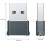 Adaptador USB-C a USB-A compatible con iPhone 16 a 13 8