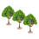 KONTONTY Miniature Model Trees with Plastic and Wood Base 5