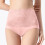 Conjunto de 4 calcinhas de algodão de cintura alta rosa para mulheres 3